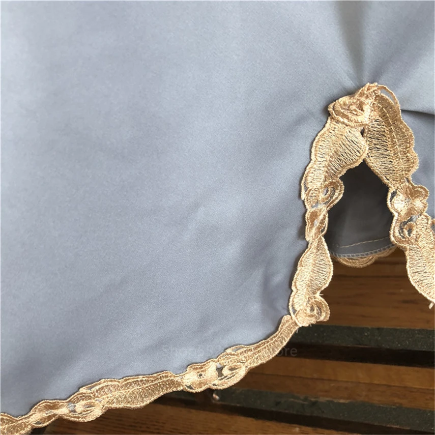 

2020 5Pcs Women Embroidery Silk Satin Adult Pijamas Robe Sets Sleepwear Kit Sexy Home Night Clothing with Chest Pads