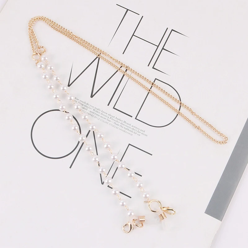 

Sunglasses Masking Chains For Women Acrylic Pearl Crystal Eyeglasses Chains Lanyard Glass 2021 New Fashion Jewelry Wholesale
