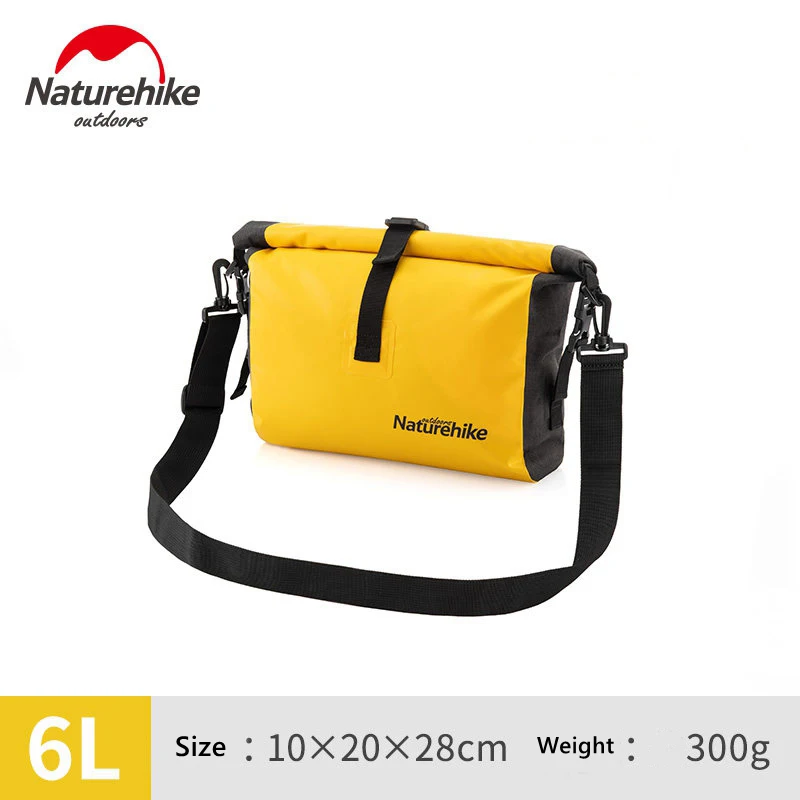 6L Yellow Naturehike 6L/15L сухой мешок влажной сухой разделения Каякинг дрейфующий пляж сухой портфель с одной лямкой сумка для плавания хранения - Цвет: 6L Yellow