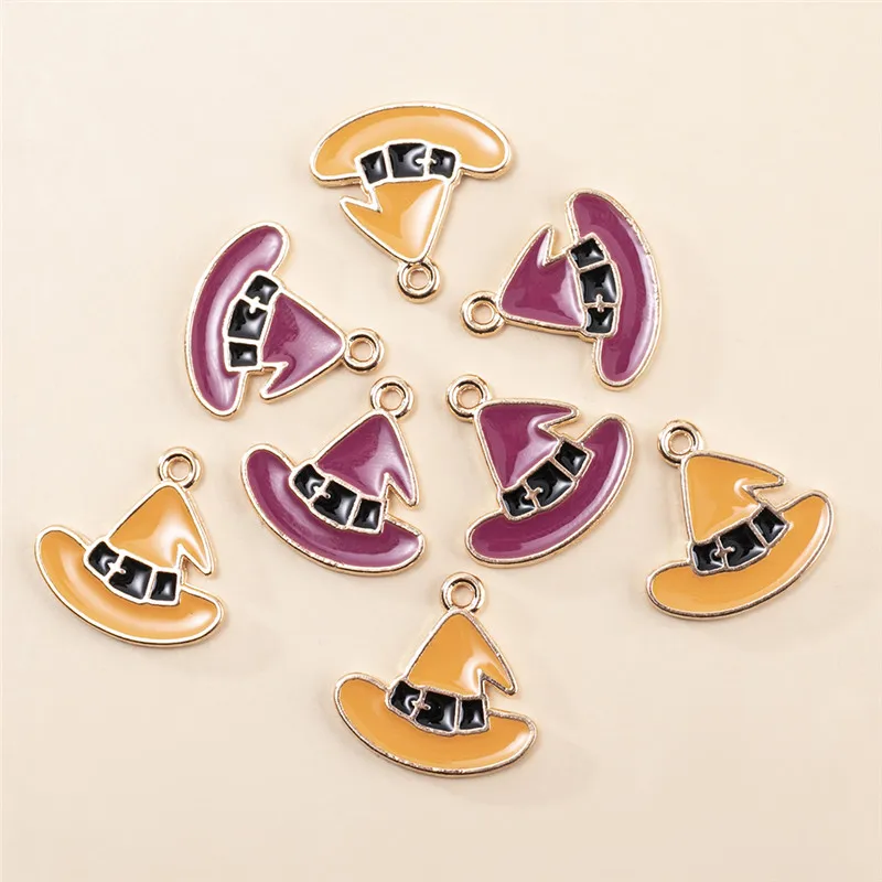

10 шт./лот Подвеска из сплава в виде Красной желтой шляпы для женщин и девочек, браслет «сделай сам», ожерелье, ювелирные изделия, аксессуары