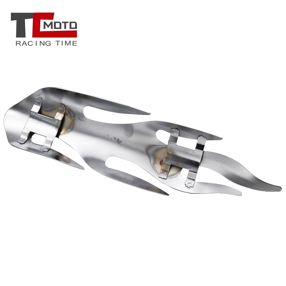 

Vintage Chrome Motorcycle Curved Exhaust Muffler Pipe Heat Shield Cover Guard Protector for Harley Softail Dyna Cruiser