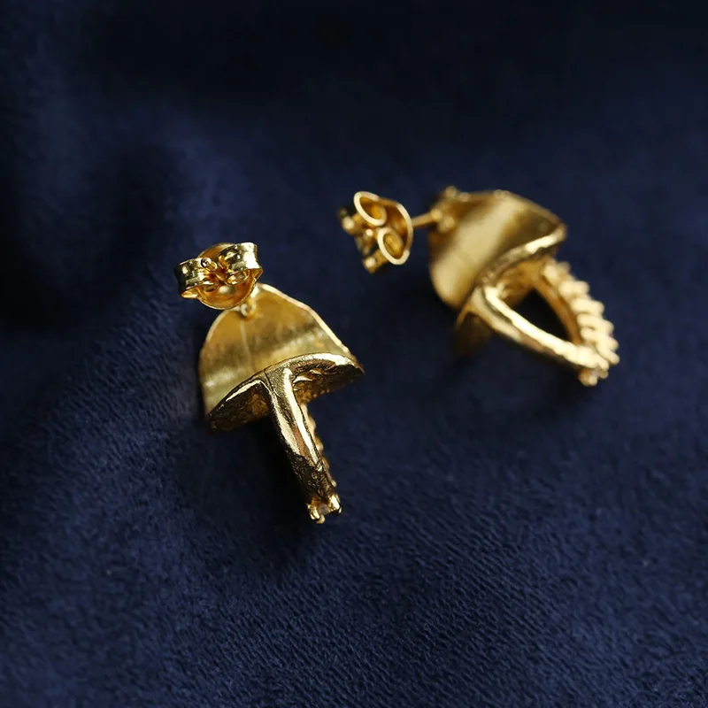 

European and American-Style Colorful Zircon C- Shaped Earrings Women's Vintage Handmade Textured Small Earrings Ear Pendant