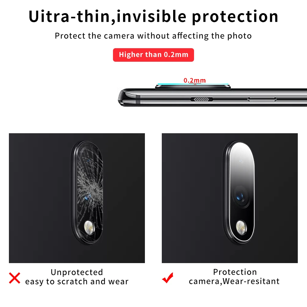 2 шт. для Oneplus 7 7T Pro 9D пленка объектива камеры One Plus Полное покрытие задняя защита