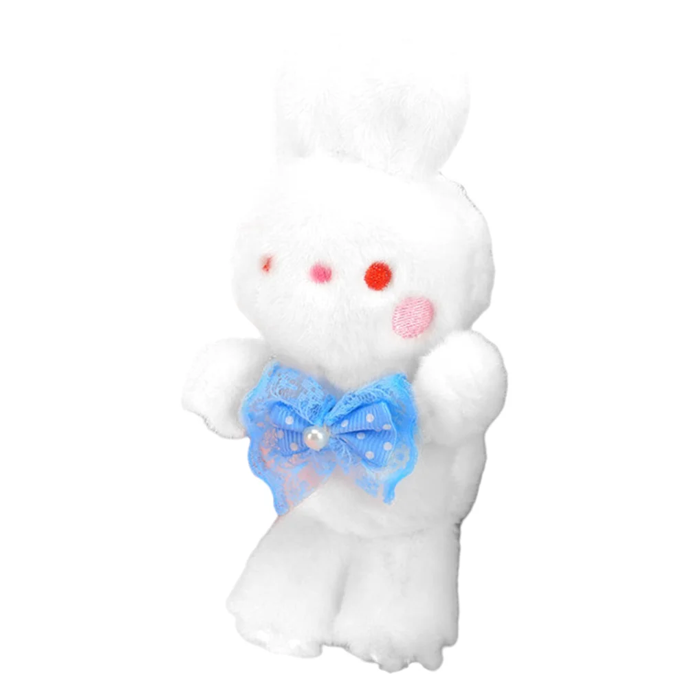 

1Pc Bow Tie Bunny Keychain Baby Rabbit Key Ring Plush Keychain Schoolbag Pendant