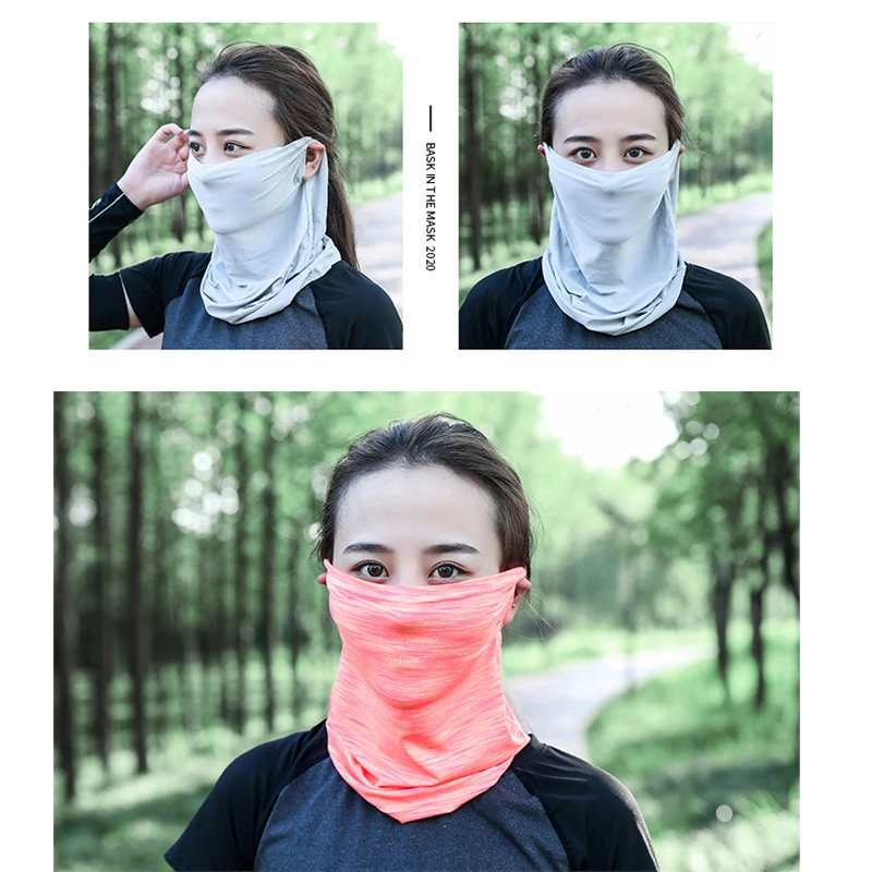 Шелковый шарф маска для лица бандана головной платок уникальный и свежий