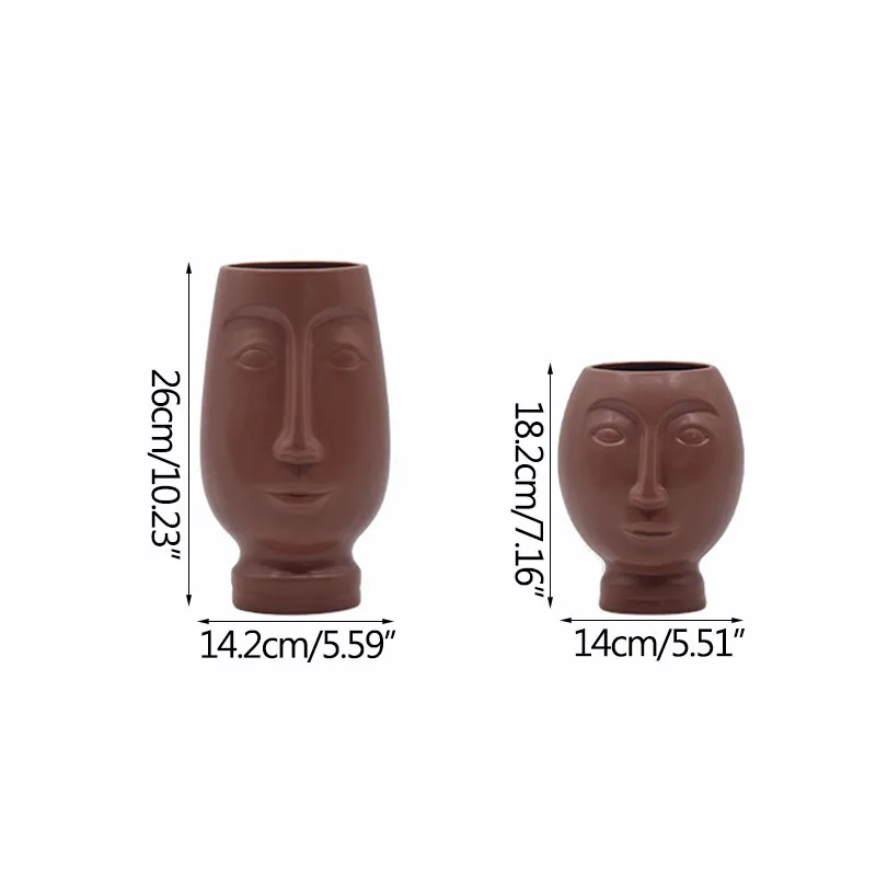 

Home Decoration Accessories Modern Art Portrait Ceramic Vase Ornament Crafts Living Room Desktop Flower Arrangement Dried Flower