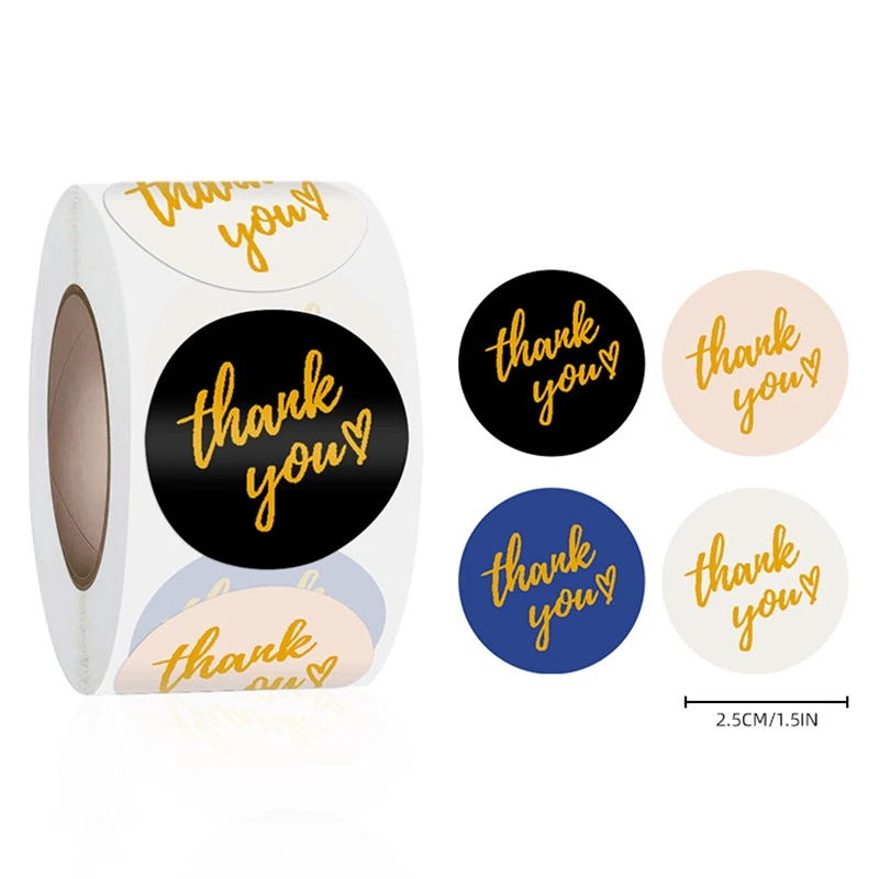 Фото - 500pcs Blue Thank You Stickers Seal Labels Gold Foil DIY Paper Decoration Sticker For Handmade Gift Stationery Envelope Labels 500pcs roll 1 inch thank you labels scrapbook stationery stickers seal stickers for gift package present envelope decoration