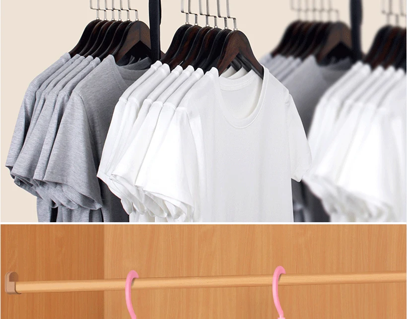 Advanced Design Save Space Hanger Cabinet Clothes Organizer Foldable Windproof Rotatable Household Hook Tie Storage Strong