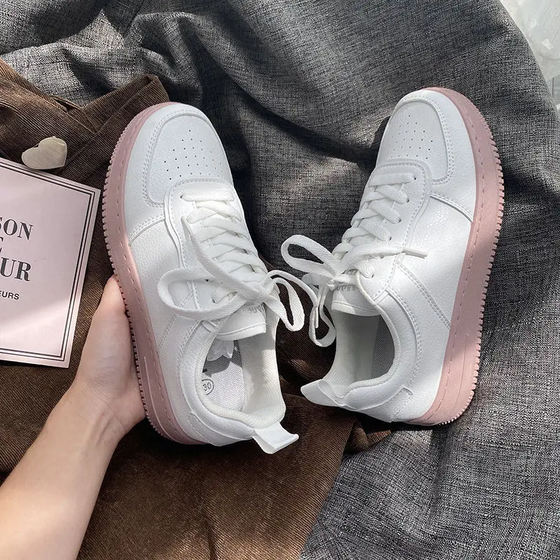 

Vulcanized Shoes Women Platform Sneakers All-match Comfortable Sweet Girl Flat Sport Shoes Womens Fashion Little White Shoe