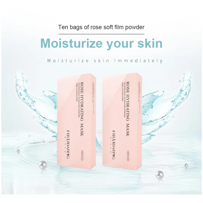 Розовая маска коллаген Роза Гиалуроновая кислота мягкая Порошковая для лица