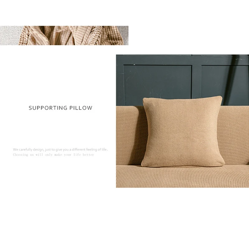 Solid Color Elastic Sofa Cover for Living Room Modern Sectional Corner Slipcover Couch Chair Protector 1/2/3/4 Seater | Дом и сад