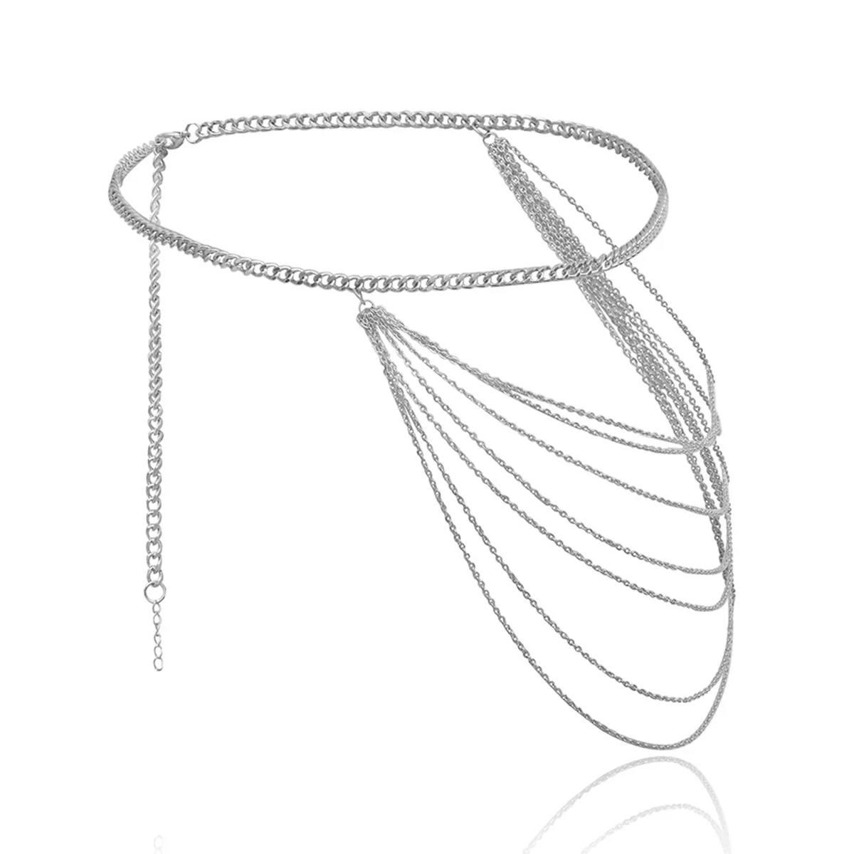 

Hirigin Women Fashion Trendy Korean Style Mental Belly Chain Belt Wear Jewelry Geometric Waist Belts