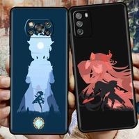 Genshin Impact Anime Case for Xiaomi Poco NFC Pocophone Redmi K40 Pro For 10T Pro Capa Phone Cover