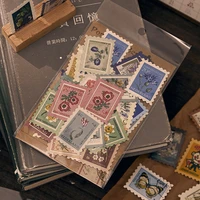46 pcs vintage plant stamp sticker diy decorative diary journal craft scrapbooking planner label stickers stationery
