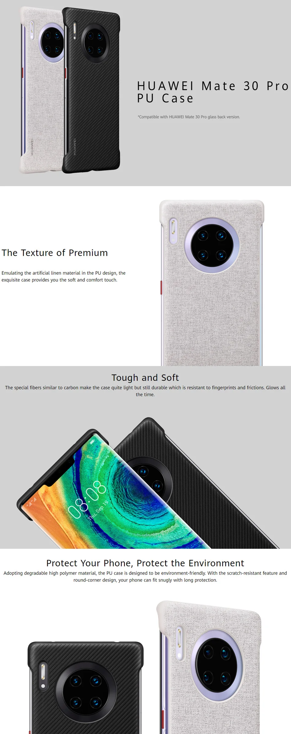 Тема для путешествий от huawei mate 30 Pro 5G чехол оригинальная официальная коробка mate 30 Pro силиконовый кожаный чехол LIO-N29/TAS-L09