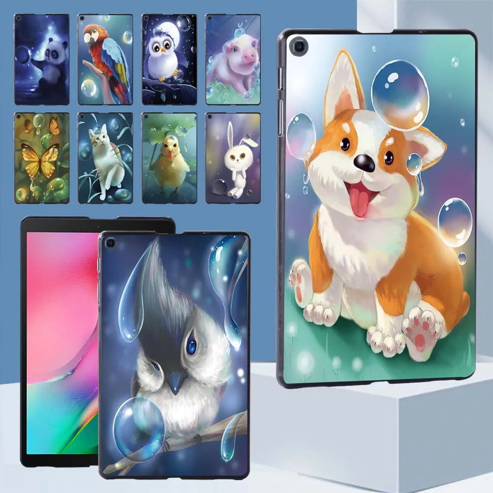 

New Case for Samsung Galaxy Tab A 8.0 (2019) T290 T295 Cute Animal Fashion Pattern Durable Slim Tablet Hard Shell + Free Stylus