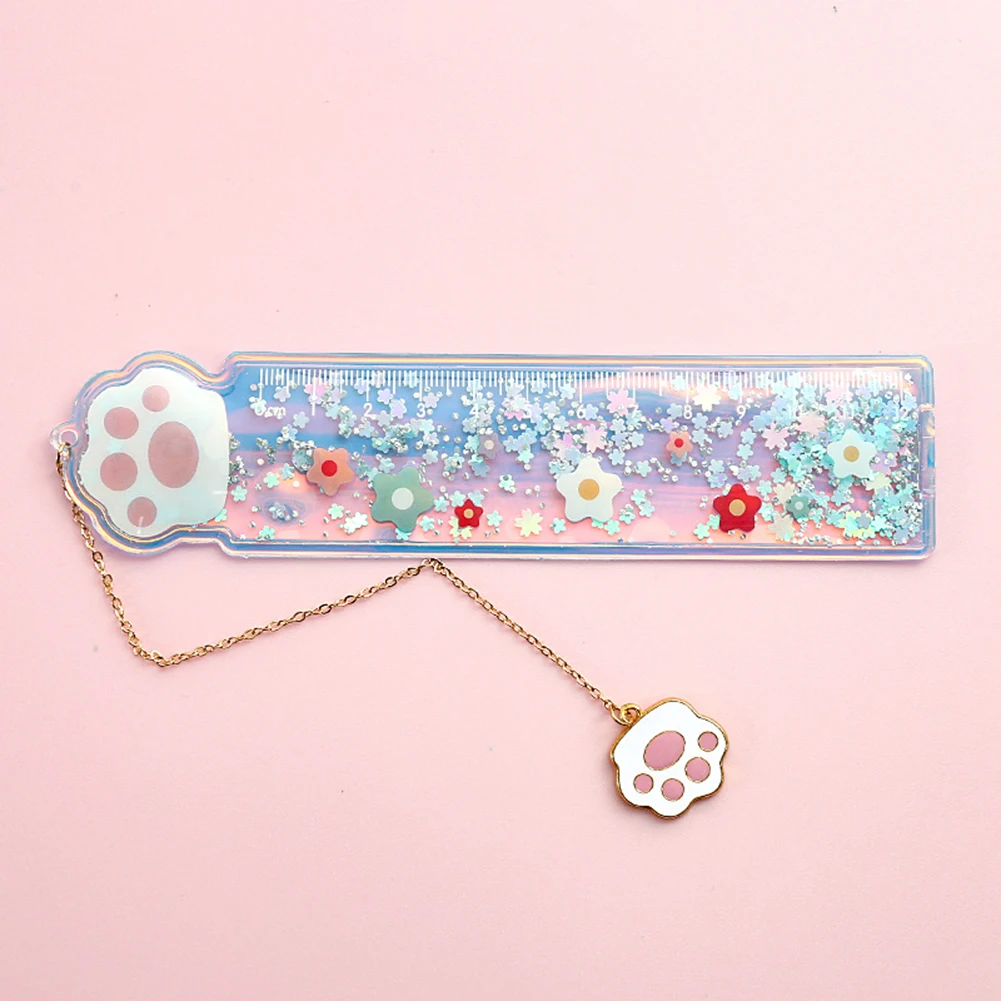 1 шт. расхода масла песка линейки закладки Kawaii Лазерная девушка рисунок шаблон