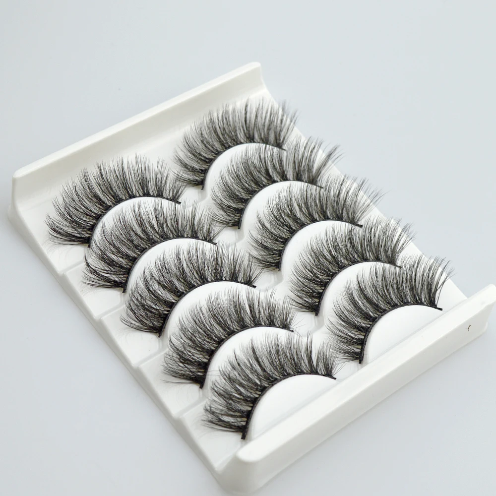 5 парт/компл. 3D Искусственные норковые волосы Накладные ресницы Wispy пушистые
