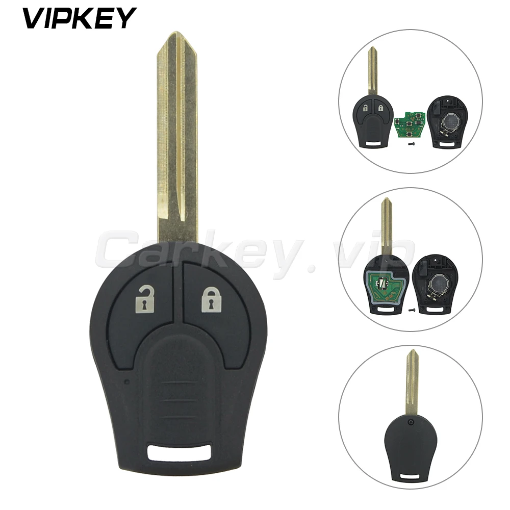 Пульт дистанционного управления для Nissan Cube Rogue car key fob 2 кнопки 2008 2009 2010 2011 2012 2013 433