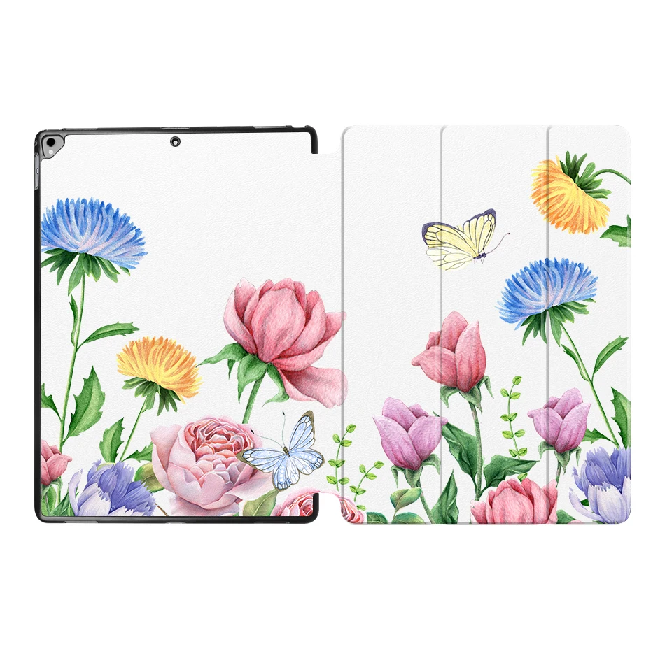 IP12 MTT Flower чехол для планшета для iPad Pro 12,9 '' из искусственной кожи откидная подставка смарт-чехол защитный чехол A1584 A1652 A1670 A1671 - Цвет: IP12