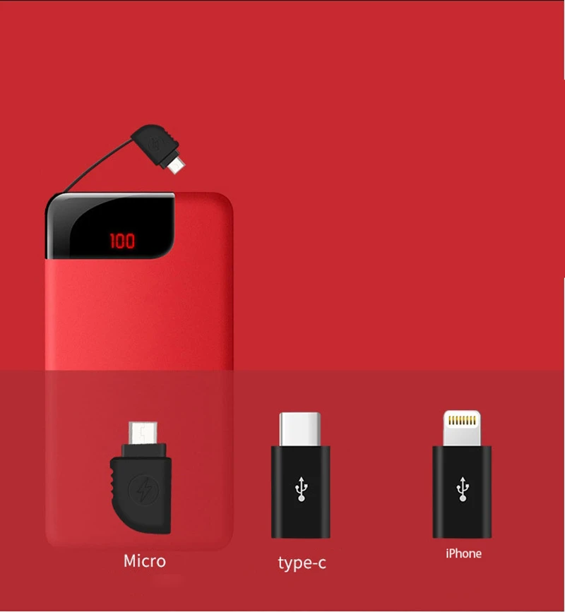 Водонепроницаемый портативный USB внешний аккумулятор 10000 мАч для всех смартфонов Xiaomi IPhone, внешний аккумулятор, быстрая зарядка, внешний аккумулятор