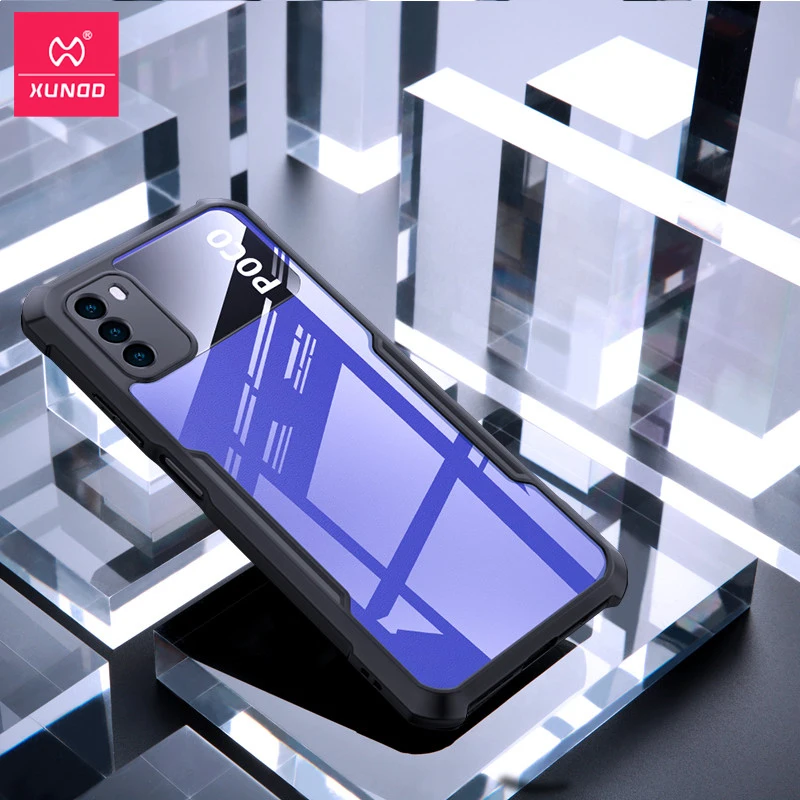 

For Xiaomi POCO M3 Pro 5G Case Armor Bumper Airbag Shockproof Protective Clear Back Cover For Little M3 Redmi Note 10 5G XUNDD