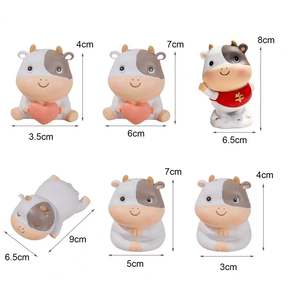 

Cute Cartoon Cattle Design Mold Home Office Desktop Decoration Display Model