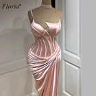 Женское платье для выпускного вечера, розовое арабское платье-Русалка для выпускного вечера на размера плюс, элегантное вечернее платье на заказ