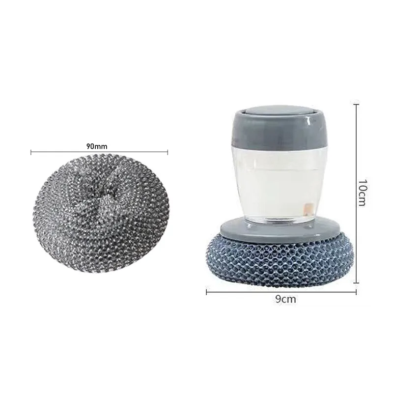

Kitchen Soap Dispensing Palm Brush Easy Use Scrubber Wash Clean Tool Holder Soap Dispenser Brush For Kitchen Cleaning Tool
