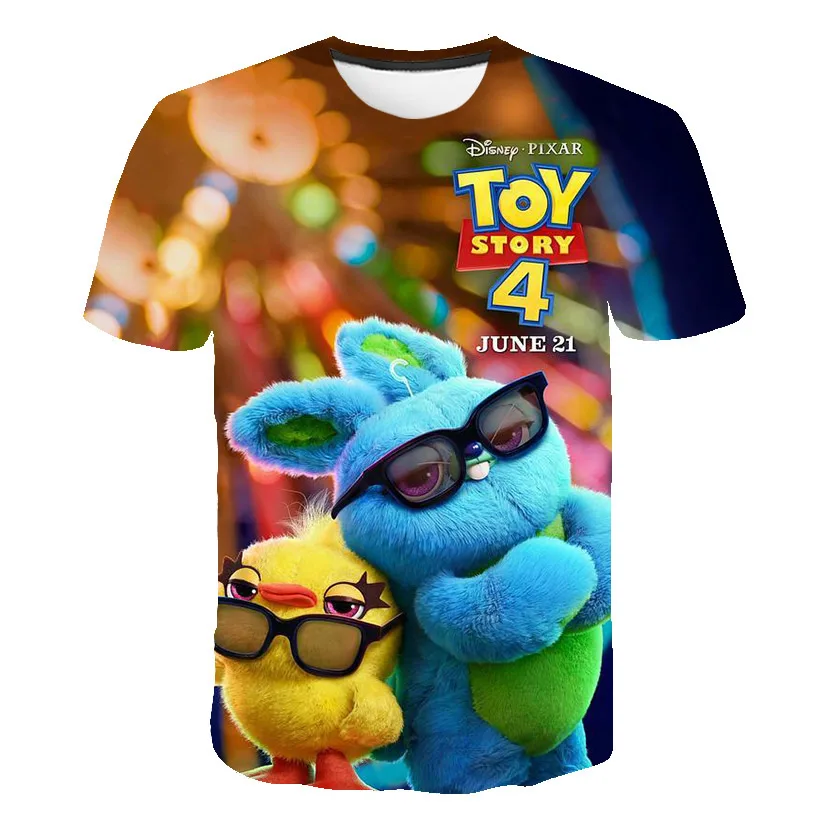 

2021 Summer Cartoon Toy Animation Funny Boy Girl T-Shirt Fashion O-Neck Shirt 3D Short-Sleeved T-Shirt Kids Hippie Print Clothes
