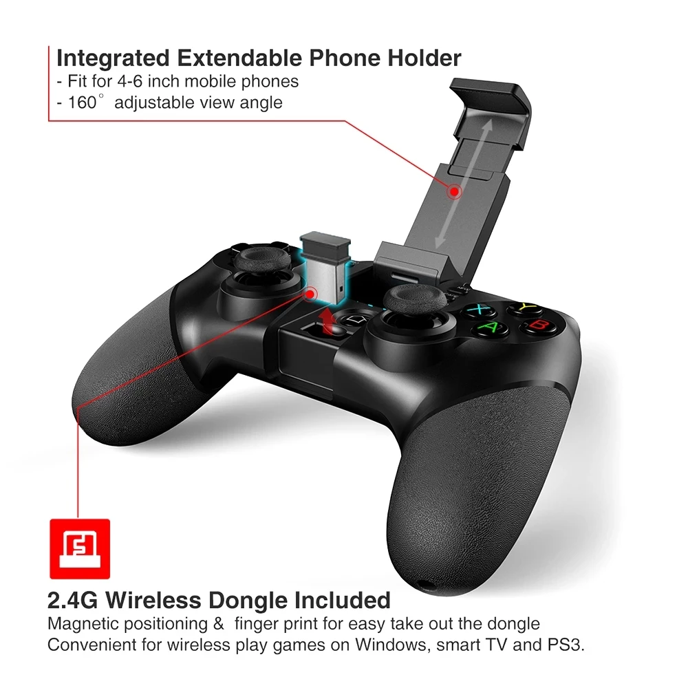 Новый iPega PG-9076 Bluetooth геймпад для PS3 беспроводной контроллер с держателем Джойстик