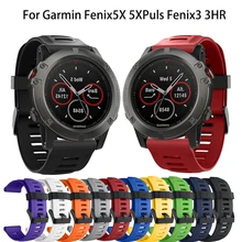 26mm Sport Silicone Wrist Strap Replacement Bracelet Watchband for Garmin Fenix 3 HR 5X Plus 6X Pro Fenix3 belt smartwatch Band