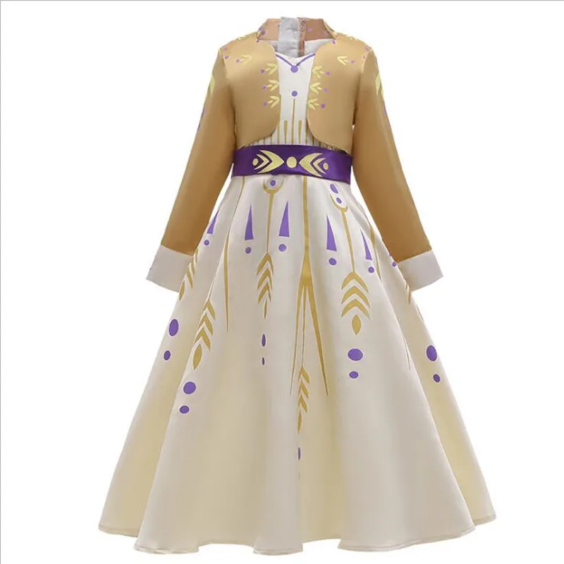 Новый Снежная Королева Анна Эльза 2 платье принцессы детская одежда SetVestidos