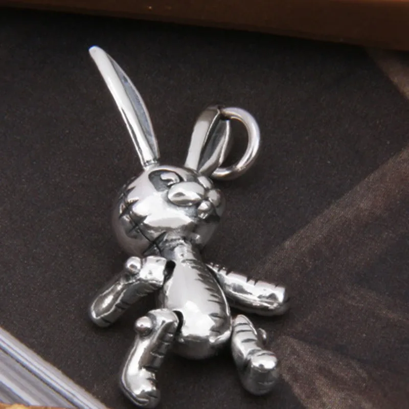 Новый однотонный кулон в виде кролика из серебра 100% пробы BOCAI модное женское