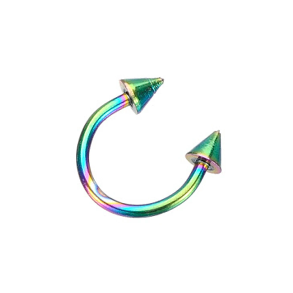 

Stainless Steel Nose Ring Piercing Horseshoe Spike Septum Piercing Eyebrow Tragus Helix Pircing Lip Piercing Nariz