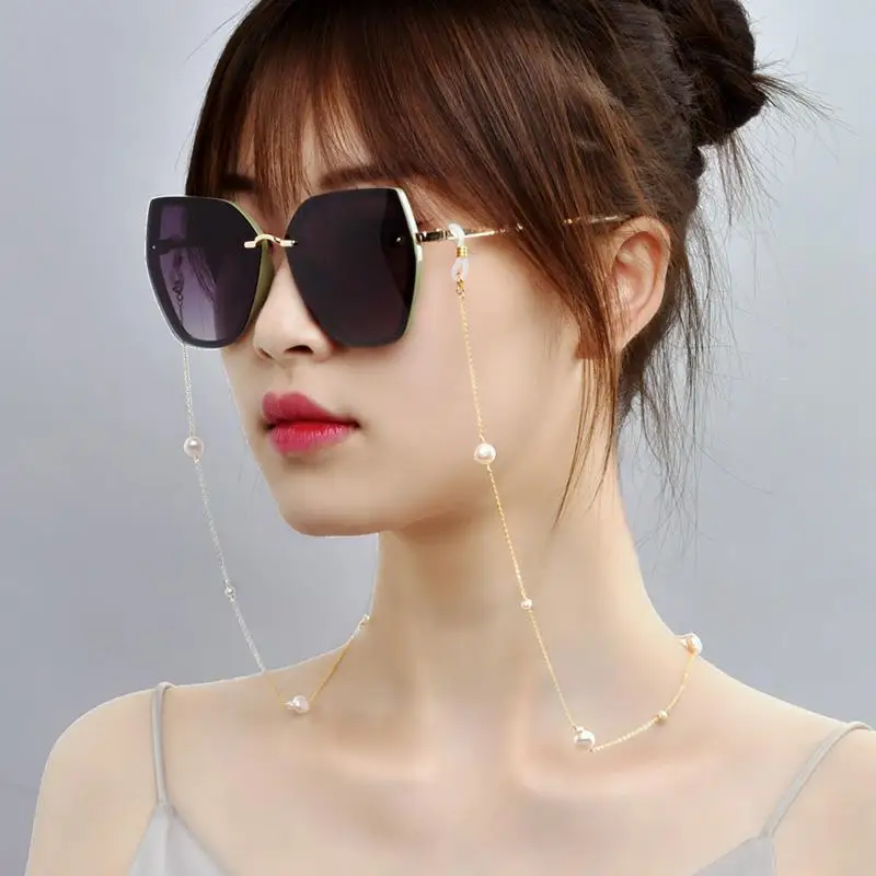 Цепочка для очков ZHIXI в ретро-стиле с натуральным пресноводным жемчугом простой