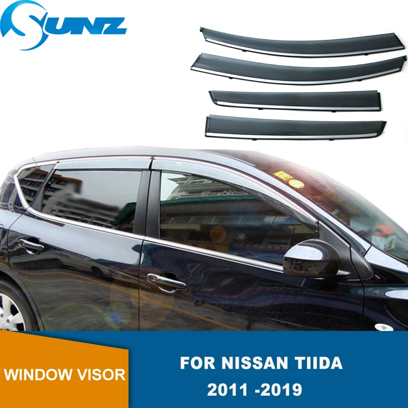 

Боковых окон для Nissan Tiida 2011 2012 2013 2014 2015 2016 2017 2018 2019 окно козырек Дождь SUNZ