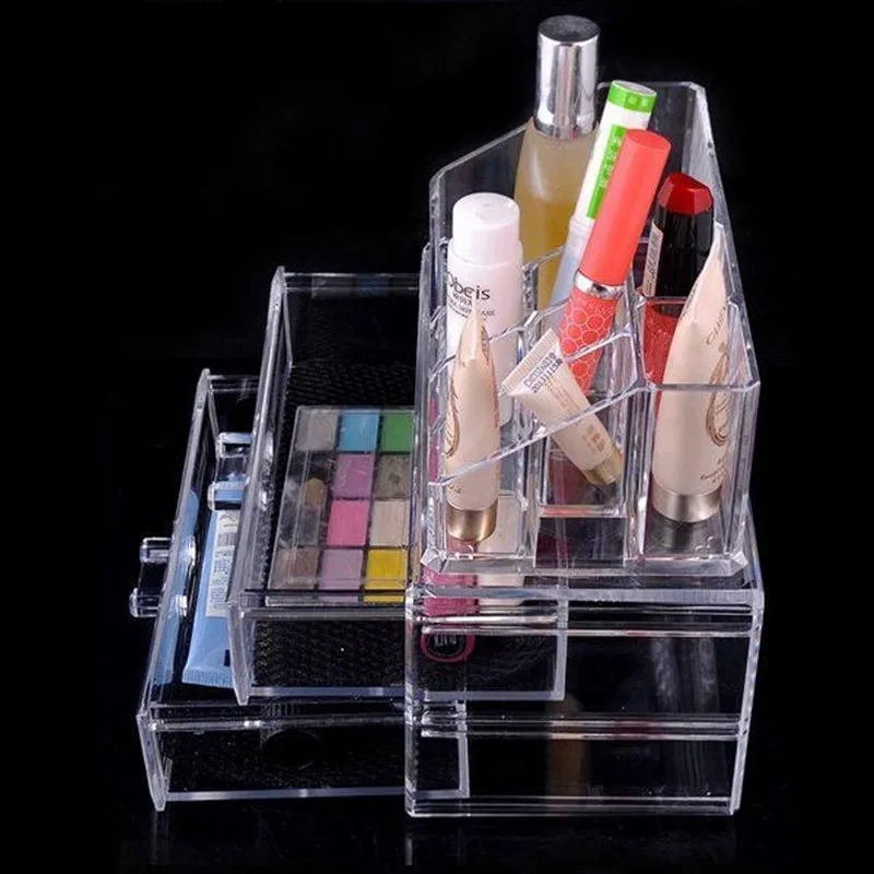 Прозрачный Акриловый Косметический Настольный органайзер для косметики чехол