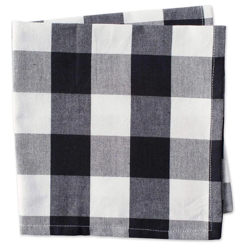 Check Oversized Basic Cloth Napkin for Everyday Place Settings Farmhouse Decor Family Dinners BBQ's and Holidays (20X20-Inch | Дом и сад