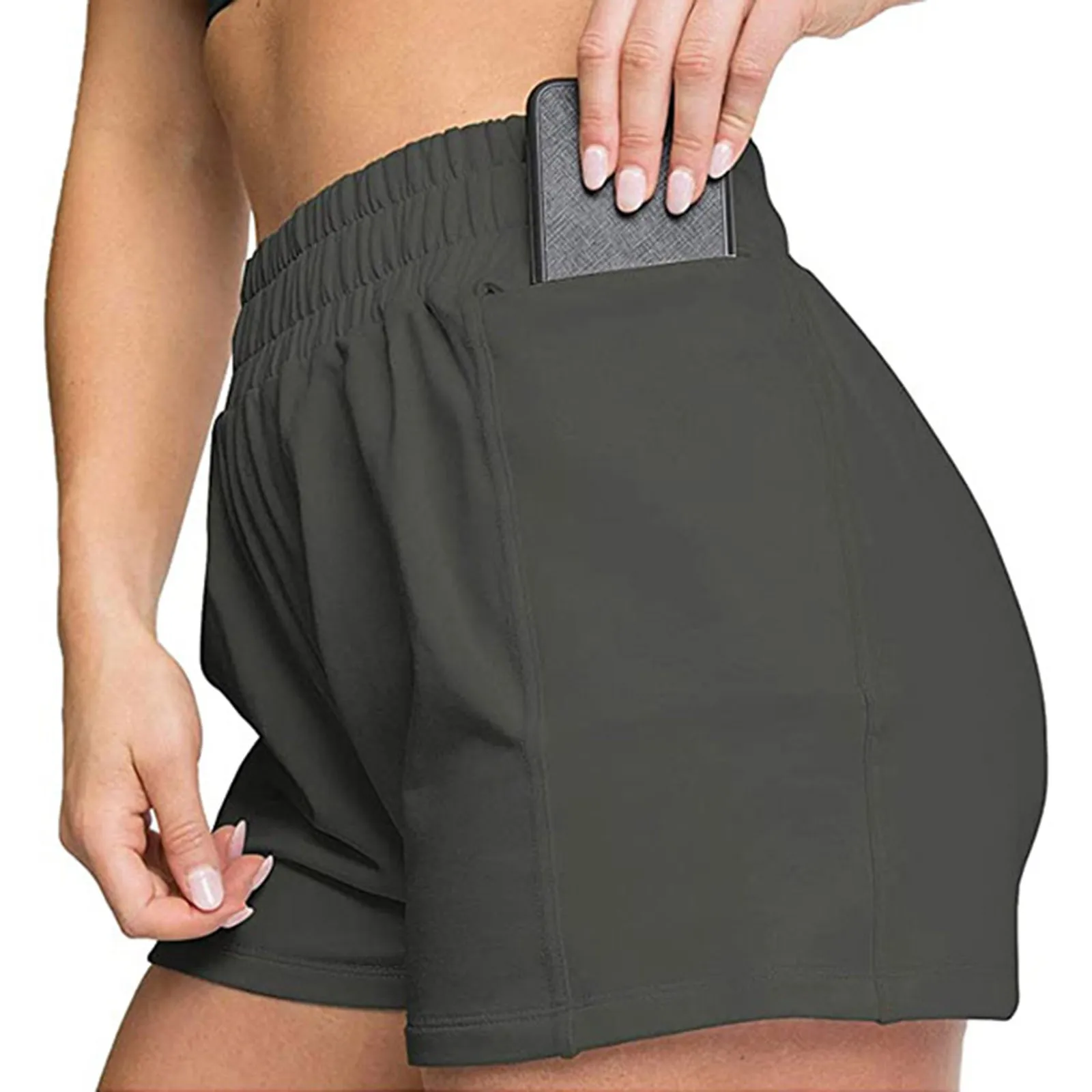

2021 Women's Summer Running Shorts Pocket Quick Drying Gym Fitness Sport Shorts Jogging Men's Workout Shorts Sports Short Pants