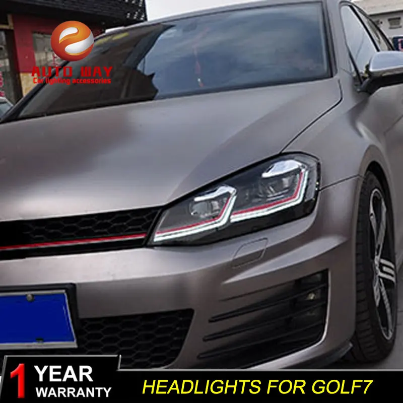 Автомобильный Стайлинг D2H H7 налобный фонарь чехол для VW Golf7 фары Golf 7 MK7 2014 2015