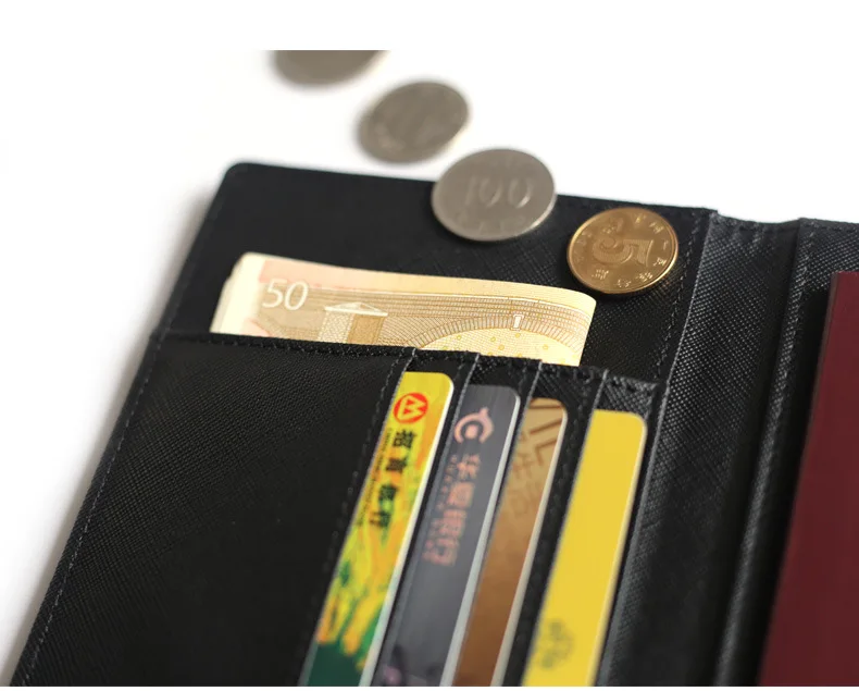 

Passport Cover Anti RFID Blocking Leather Passport Holder Women's Travel Passport Cover Unisex Card Case Man Card Holder Wallet