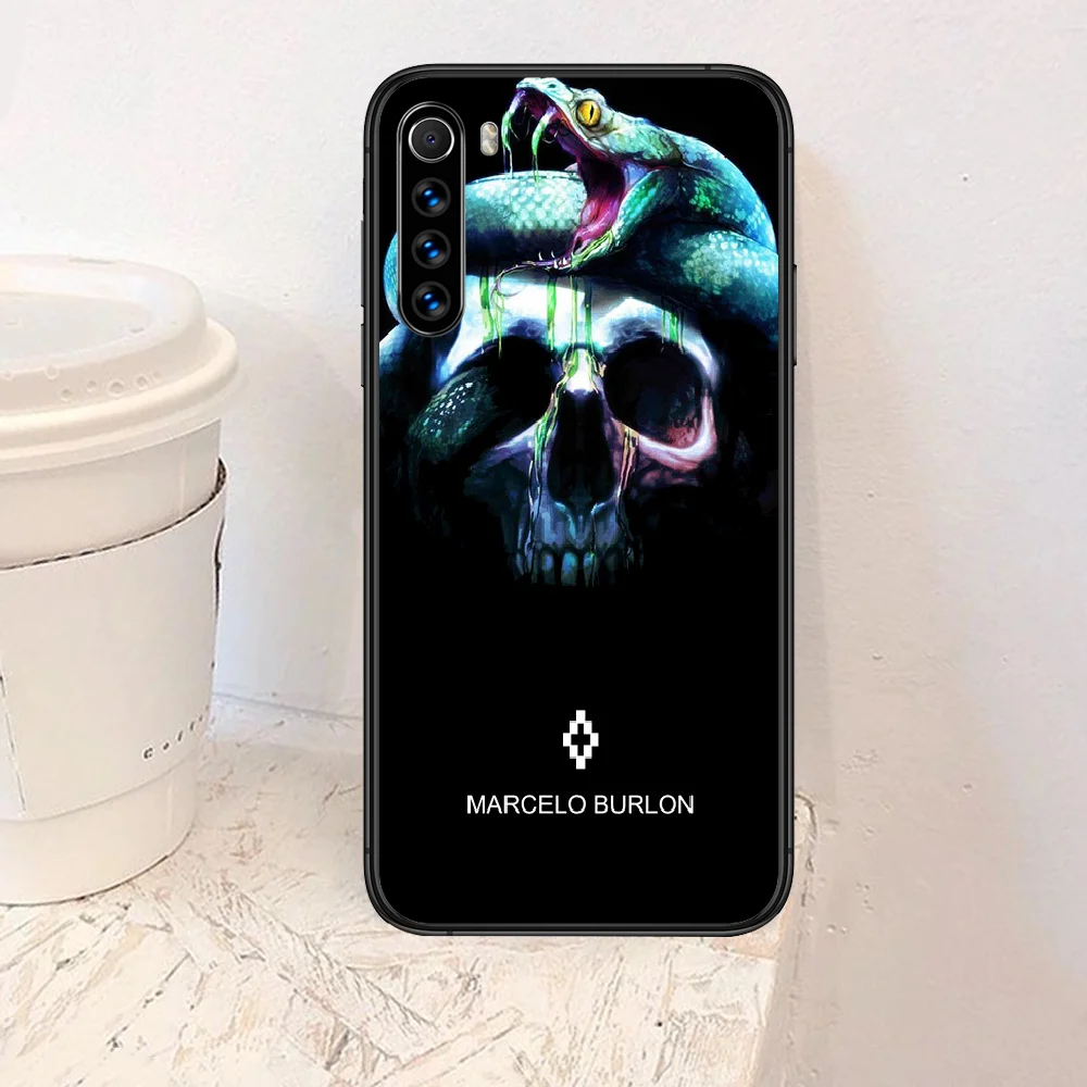 

Italian brand Marcelo Burlone Phone Case For Xiaomi Redmi Note 7 8 8T 9 9S 4X 7 7A 9A K30 Pro Ultra black Cell Painting Prime