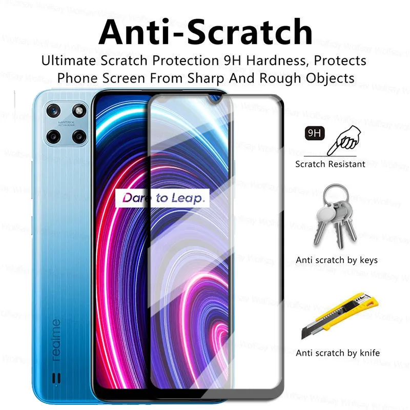 tempered glass for realme c25y glass for realme c25y c25s c21 c20 screen protector full cover glass for realme c25y lens film free global shipping