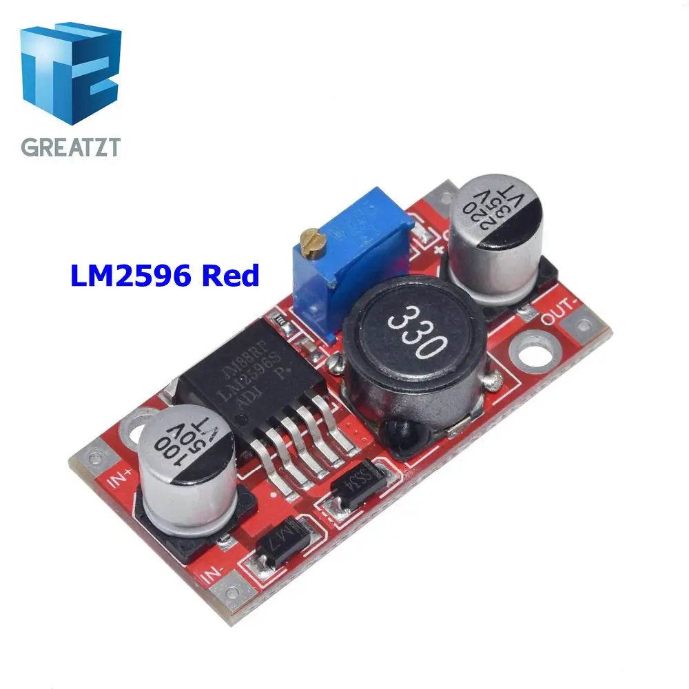 Высокое качество 3A Регулируемый DC-DC LM2596 LM2596S вход 4 V-35 V Выход 1,23 V-30 В постоянного тока dc понижающий Питание Регулятор модуль - Цвет: LM2596 Red
