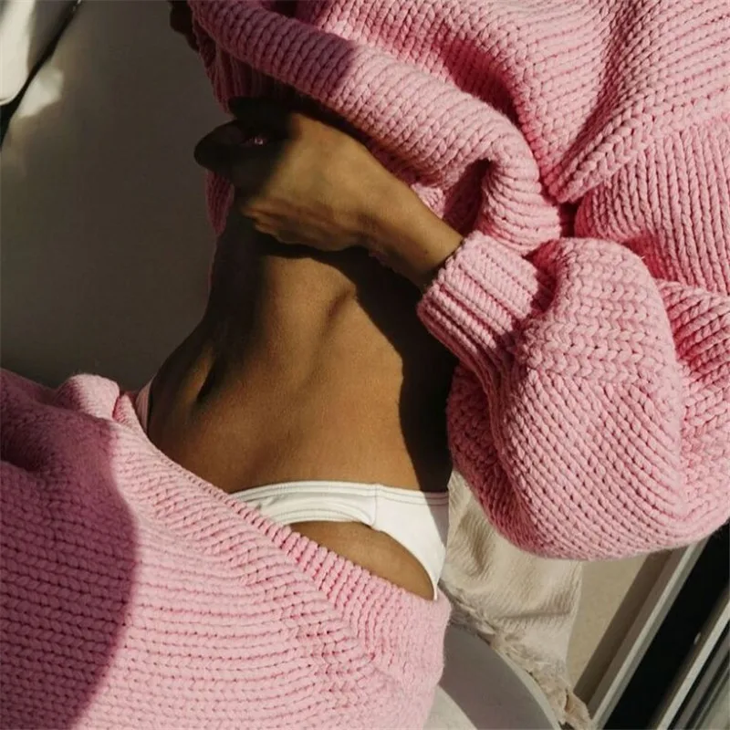 Женский трикотажный костюм из двух предметов однотонный Повседневный свитер с