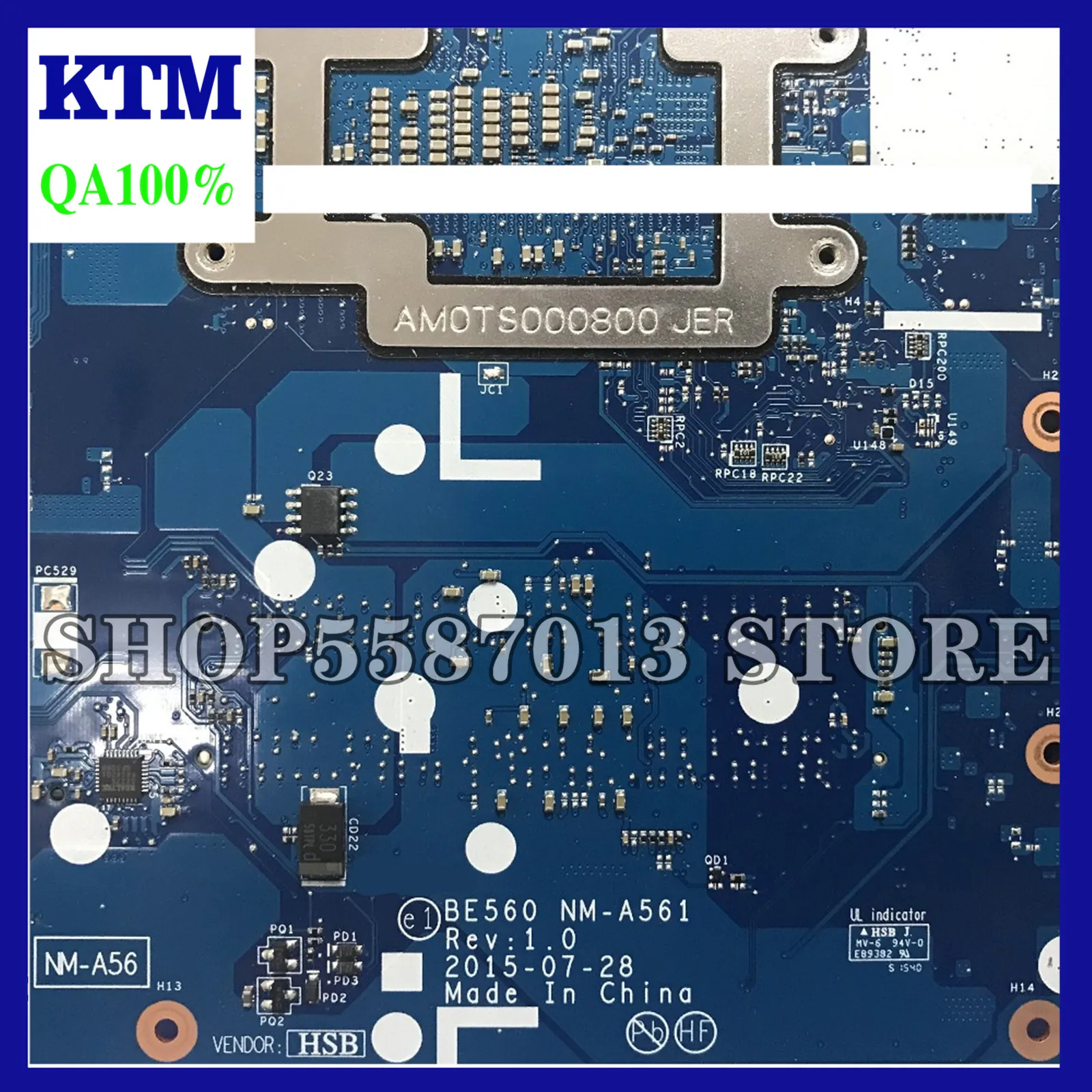 

KEFU E560 For Lenovo Thinkpad E560 E560C Motherboard BE560 NM-A561 FRU:01AW103 with i7-6500U CPU Graphics original Motherboard