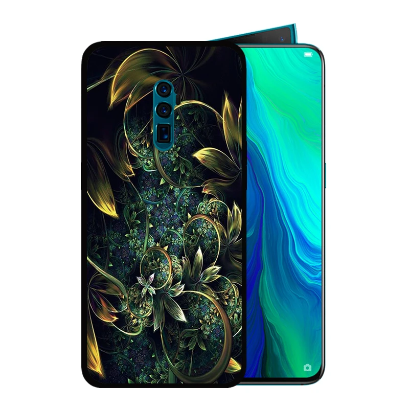for OPPO Reno 10x zoom Reno2 2 Z R17 R15 R11 Plus 9S R15X K3 K1 Soft Silicone Black TPU Case Fantasy Retro Vintage Printed Cover | Мобильные