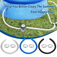 replacement hose for above ground pools 1 25 diameter accessory pool pump pipe 59%e2%80%9d long filter pump hose with metal clamps