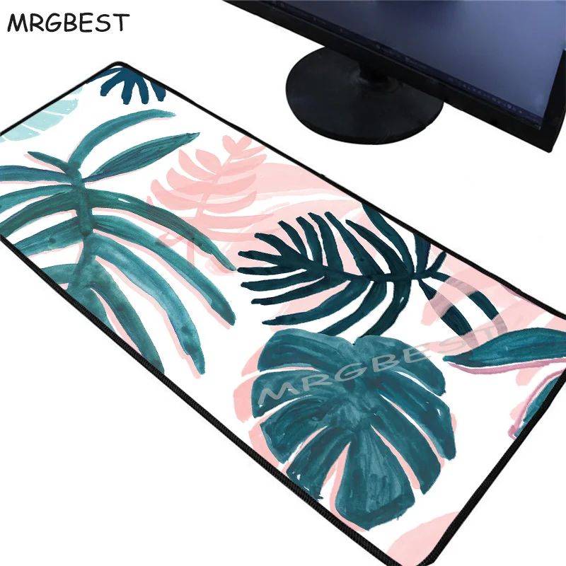 Коврик для мыши MRGBEST XL XXL игровой скоростной коврик с зелеными и розовыми
